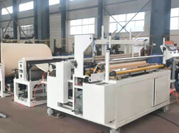 Small Scale Full Automatic Kitchen Roll Rewinding Machine for Kuwaiti Client