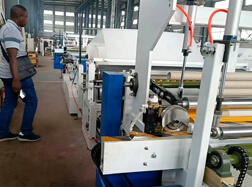 Welcome Kenya Client to Check Toilet Paper Making Machine